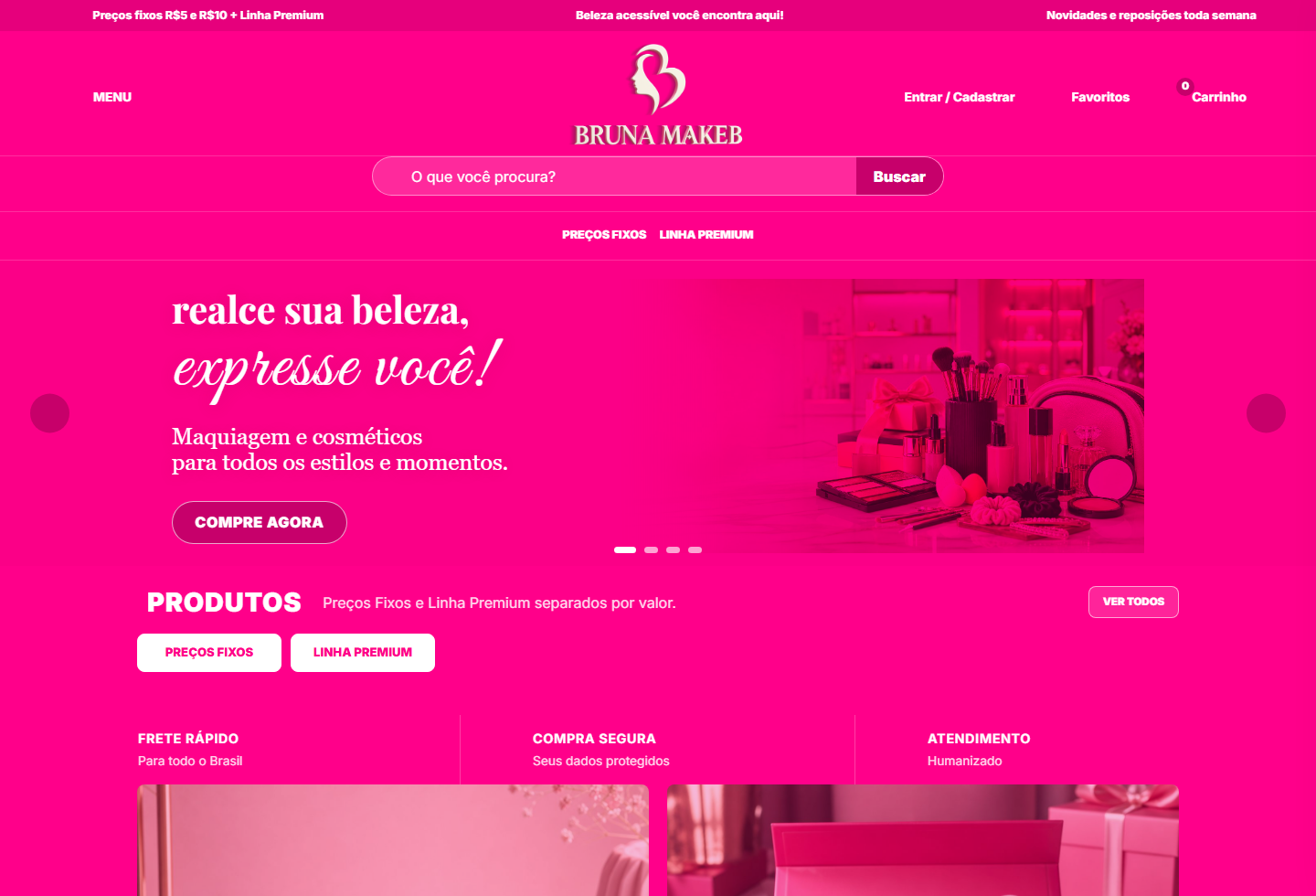 Print do site Bruna Makeb