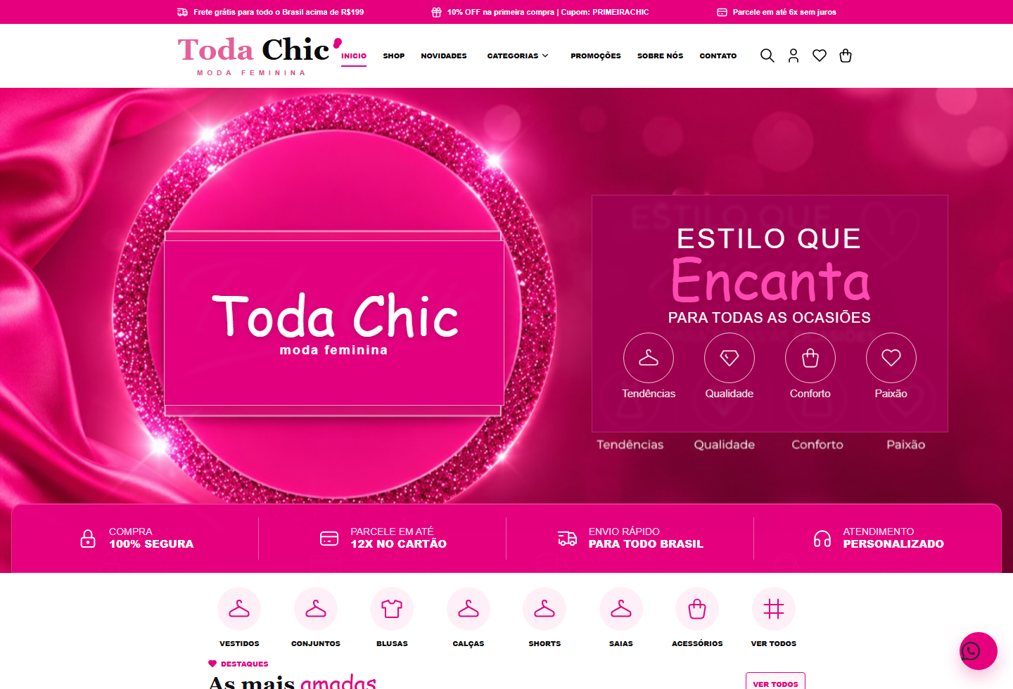 Print do site Toda Chic